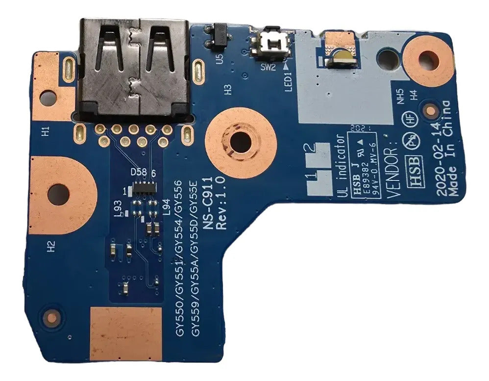 Placa Usb Lenovo Legion 5-15imh05h 5-15arh05h 5-15imh05 (usada)