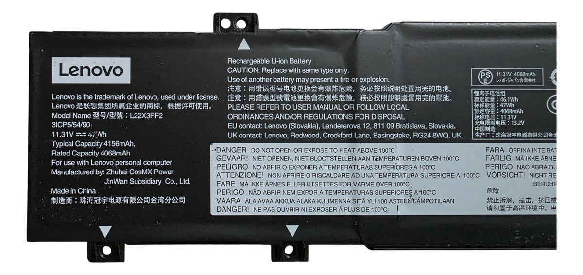 Batería Lenovo 3-14ian8 3-14amn8 3-15irh8 V14 V15 G4 G5 (usado)