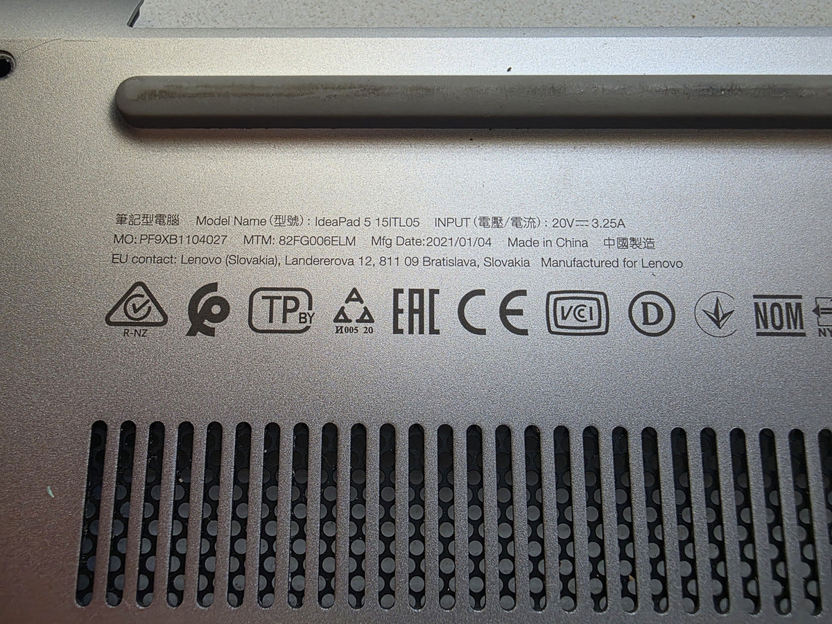 Carcasa Base Lenovo Ideapad 5 15iil05 5 15are05 5 15itl05 (usado)