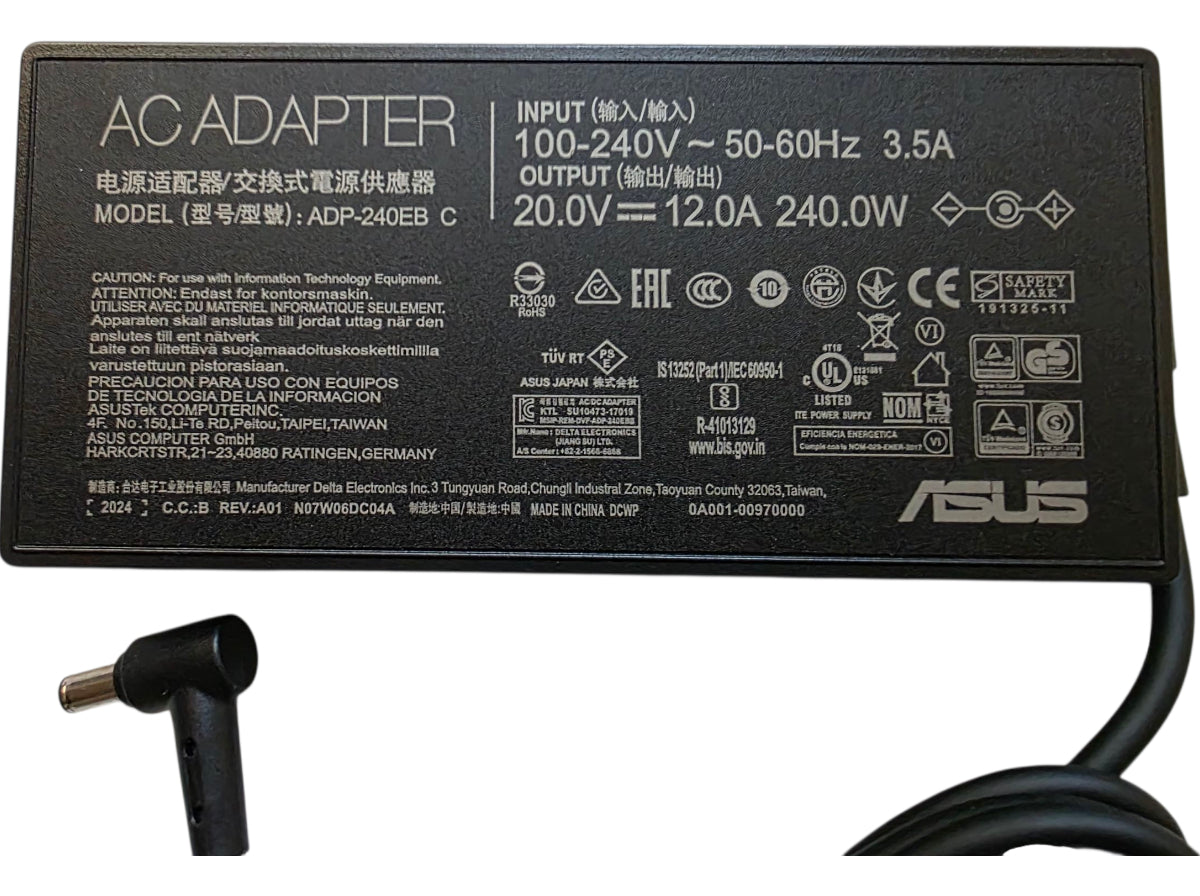 Cargador Asus 240w Gx550lxs G733qm Fx506hc G533qm Fa506qr