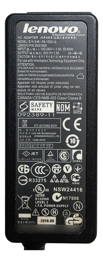 Cargador Lenovo 30w 5.5mm*2.5mm Pa-1300-12 (USADO)