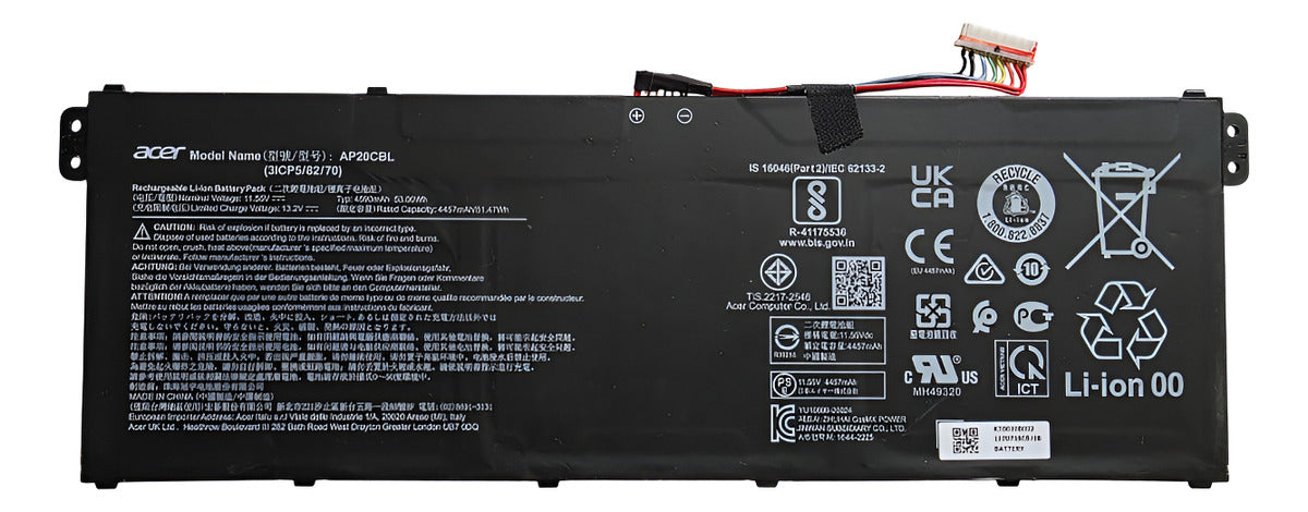 Bateria Acer A515-46 / 45 Av15-51 A515-56 Sf314-511 Ap20cbl (usado)